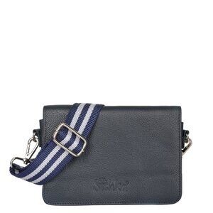 Leather Blue Crossbody Shoulder Bag – Sling Messenger Bag for Work, Daily Use